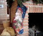 Рождественский носок висела на дымоход